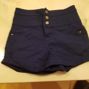 Dark blue high waisted shorts